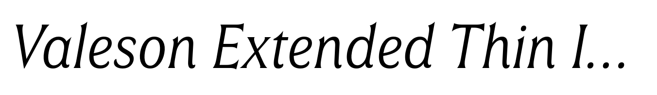 Valeson Extended Thin Italic